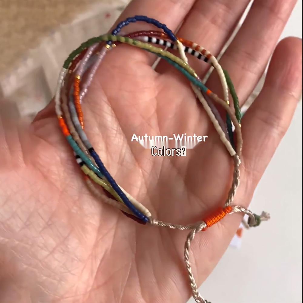 Retro Style Handmade Miyuki Seed Bead Stackable Bracelet for Women