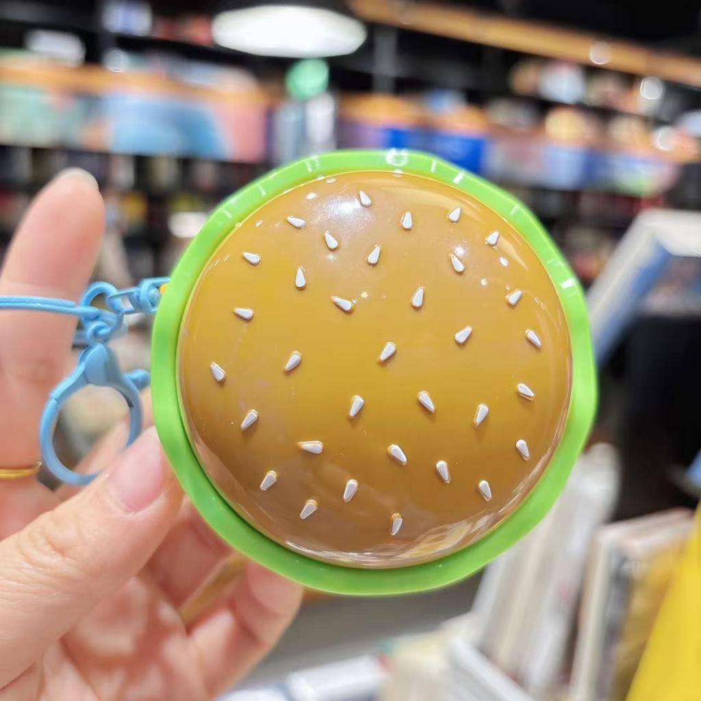 Cross-Border Decompression Burger Keychain - Fun Toy for Kids' Bags & Car Keys