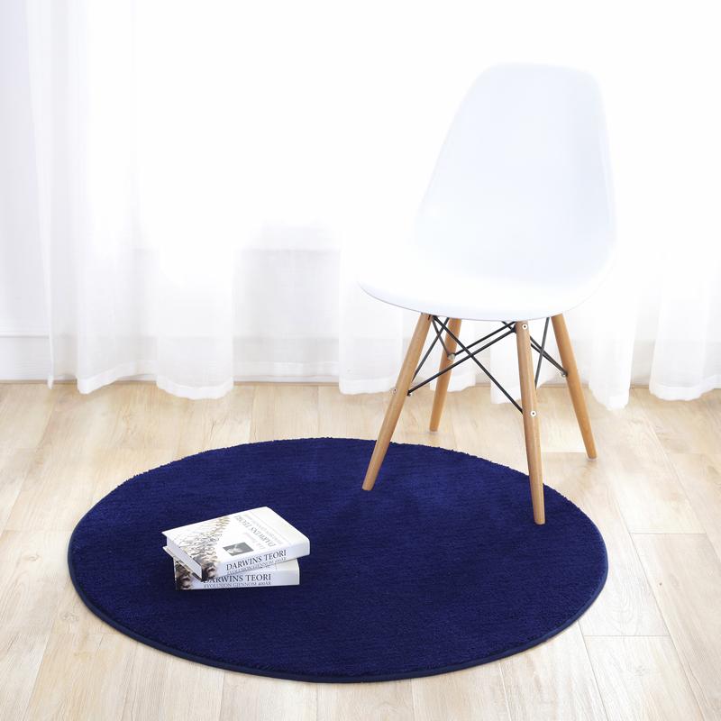 Modern Style Carpets for Living Room Solid Color Bedroom Decor Round Carpet Thicken Plush Bedside Floor Mat Home Fluffy Soft Rug