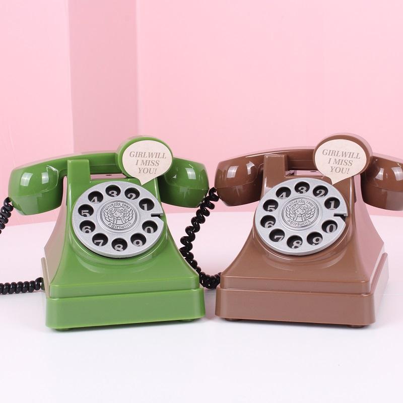 Retro Cute Plastic Telephone Model Piggy Bankt Kids Coin Bank Money  Saving Box Decorative Ornaments Craft