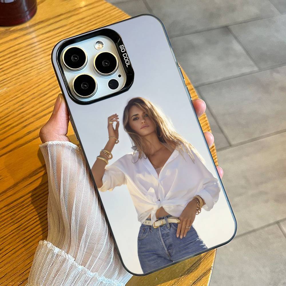

90S Beauty P-Penelope C-Cruz Sanchez Phone Case For iPhone 16 17 15 14 12 13 Pro Max Black Candy Matte Shockproof Cover iPhone16e