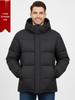Herren Schwarz Kapuzen Daunenjacke - Reifer Winter Outdoor Stil (2025)
