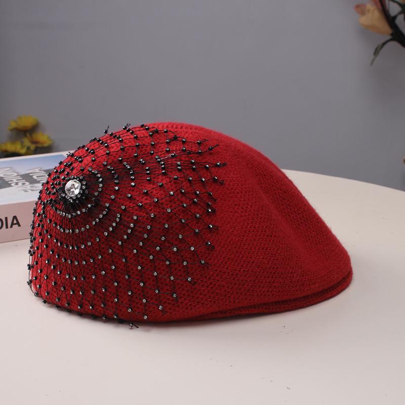 Korean Version Trendy Cool Reverse Wearing Forward Hat For Women, Autumn And Winter Thin Warm Beret Versatile Knitted Hat