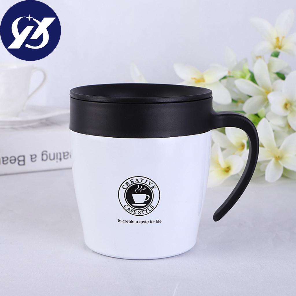 Nerezový hrnek na kávu Sagit s dvojitou stěnou, izolovaný šálek na vodu s víčkem