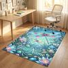 Dragonfly Dreams Bloom Theme Soft Crystal Velvet Rug Custom Name & Text Print Non Slip Floor Rug for Bedroom Living Room