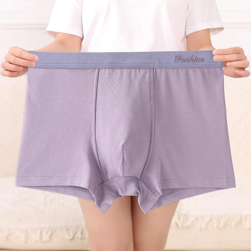 Men's Pure Cotton Mid-Waist Loose Boxer Briefs - Breathable, Plus Size, Summer Antibacterial, Anti-Pilling Underpants