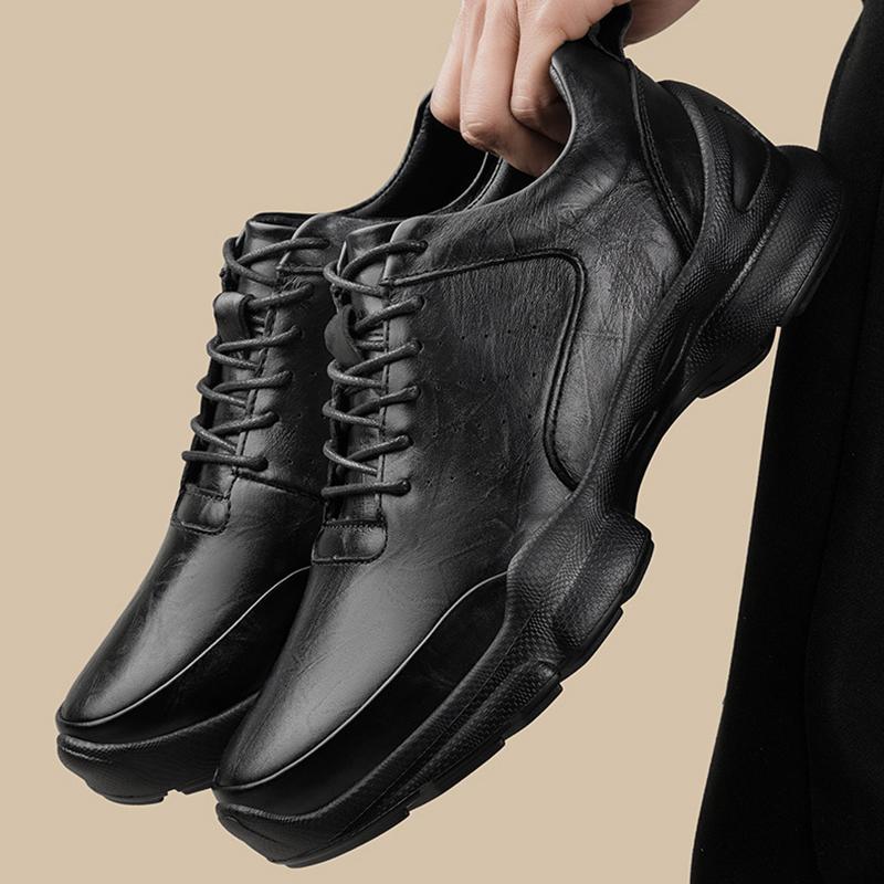

Genuine Leather Elevator Shoes Men s Summer Hollow Out Plus Size Luxury Cowhide Man Business Shoes Wedding Footwear Casual Shoes 46 чёрный