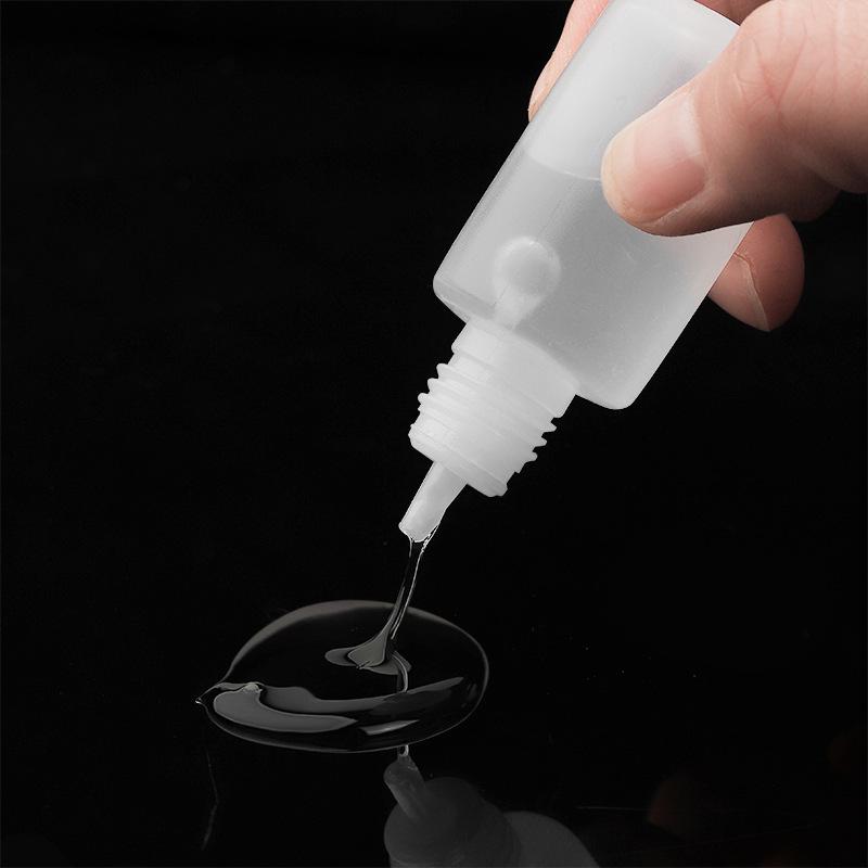 Handmade Alcohol Glue Set: 10ml Transparent Glue with Hemp Rope & Button, 30ml Non-woven Fabric Glue for Children
