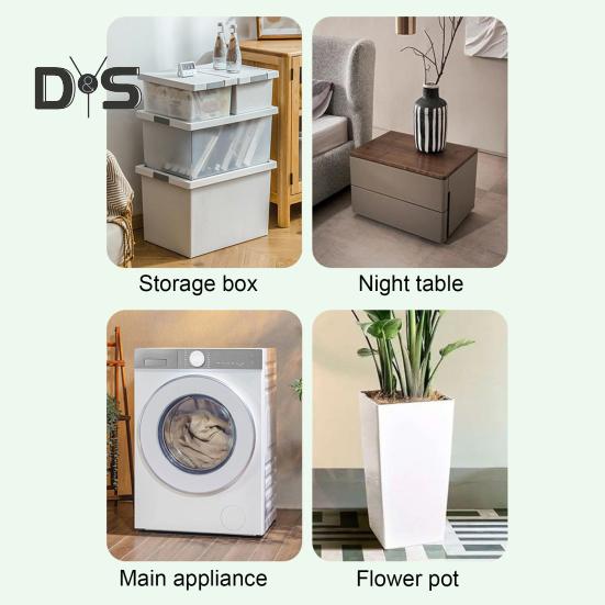 4 Pcs Paste Type Caster Wheels Universal Casters for Furniture 360 Degree Swivel Casters for Office Home Furniture Appliance