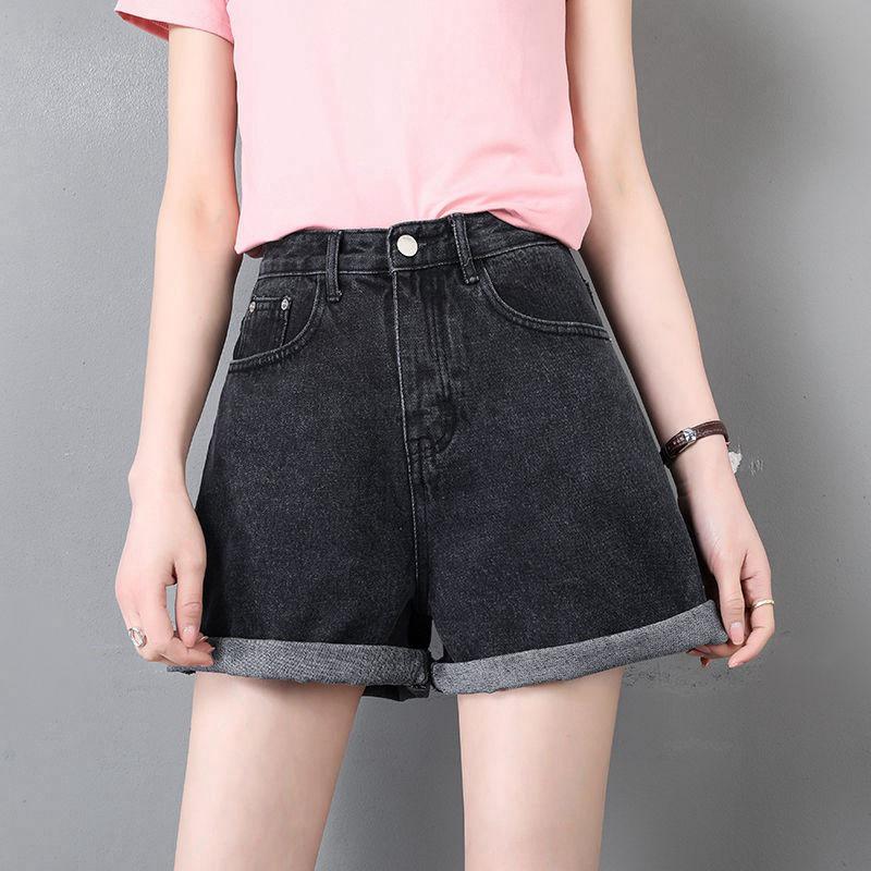 Women's Korean Style High Waist Wide-Leg Jeans - Summer Thin A-Line Casual Hot Pants