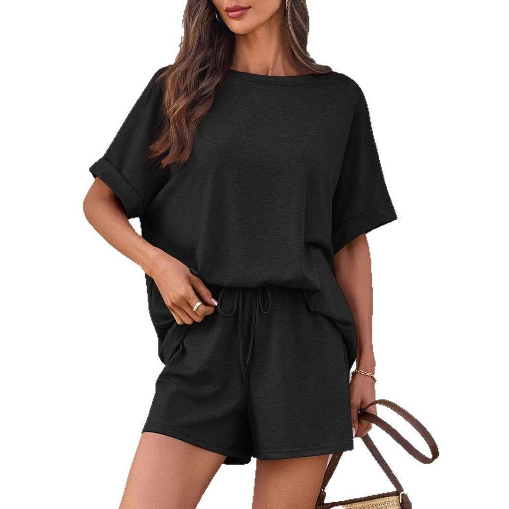 2026 Cross-Border Summer Casual Sports Set: Super Size T-Shirt & Drawstring Shorts