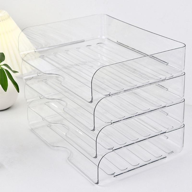 Stackable Paper Letter Tray Stacking File Letter Tray Space Saving Desk Document Organiser for School Office Supplies