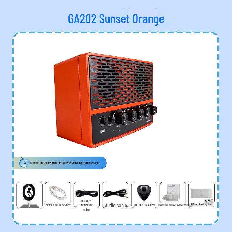Erco GA202 Bluetooth Electric Guitar Amp & Charging Speaker for Desktop/Dorm/Outdoor Use