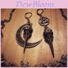 Steampunk Crow Skull Star Earring With Electroplated Alloy For Women Fashion Accessory