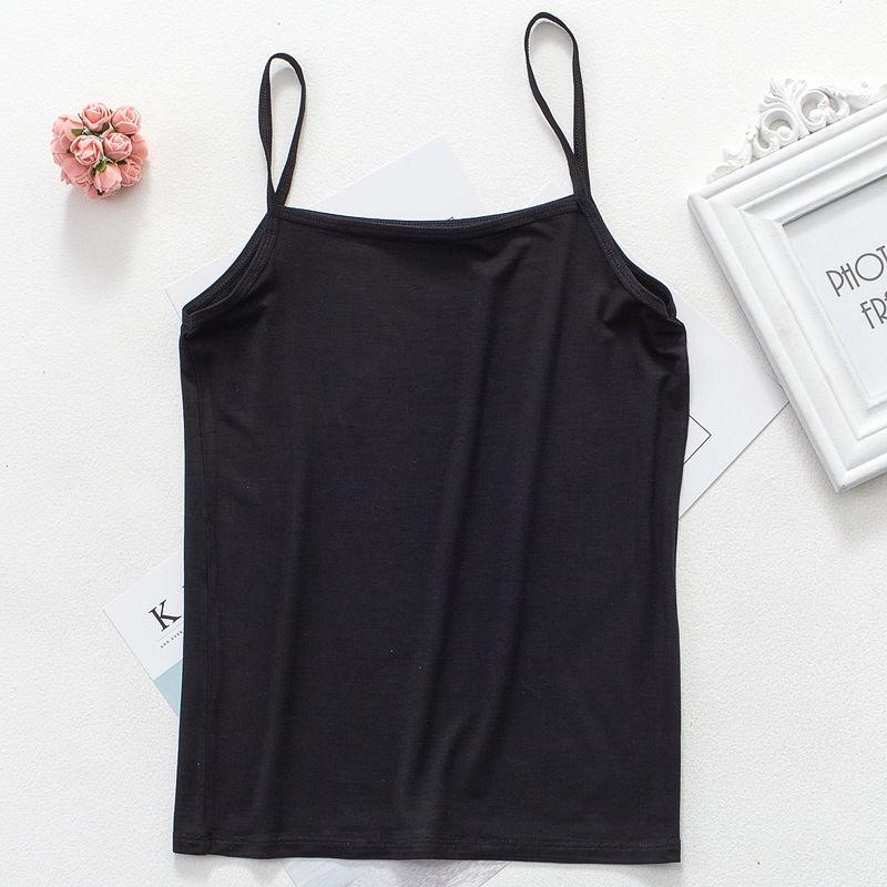 Women's Plus Size Lace Cotton Camisole - Slimming Black/White Spring Summer Top
