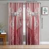 Pink Bow Patterned Printed Curtains Bedroom Living Room Home Decoration Curtain For Great Made Of Polyester