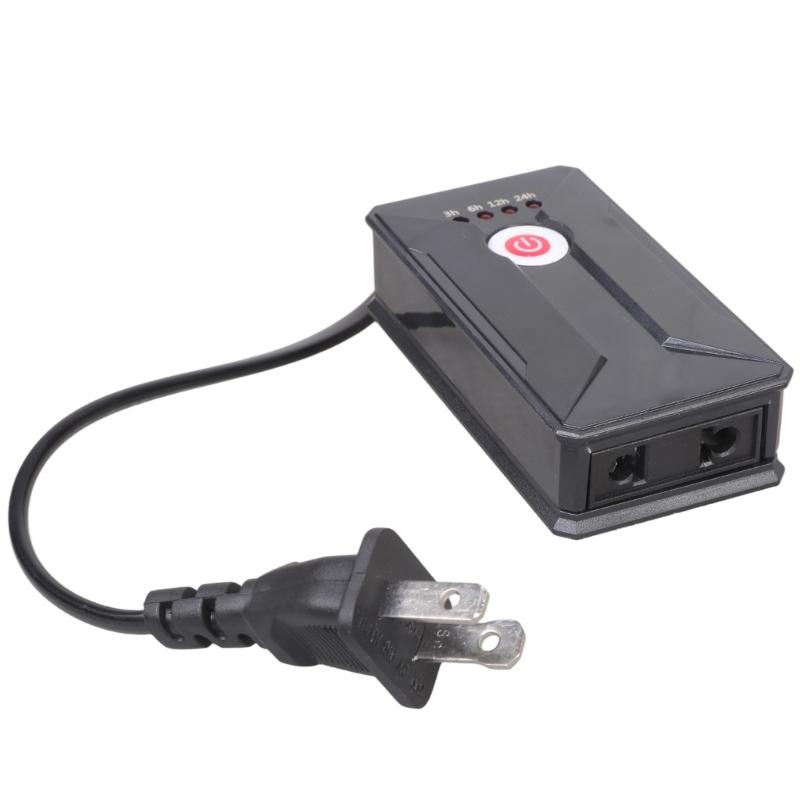 

Automatic Cycle Timer Outlet 110V 220V For Christmas Lights Fan Aquariums With 4 Time Setting 3h 6h 12h 24h чорний