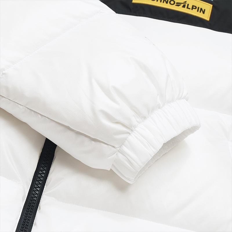 Fila Ski Serie 4810 Snow Peak Gänsedaunen Cool Trendy Sportlich Warm Bequem Gespleißt Stehkragen Daunenjacke Herren Oberbekleidung Jadeweiß A11M546929FWT