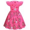 82869 Kinder Mädchen Steal a Brainrot 67 Print Rüschen Ärmellos Prinzessin Kleid