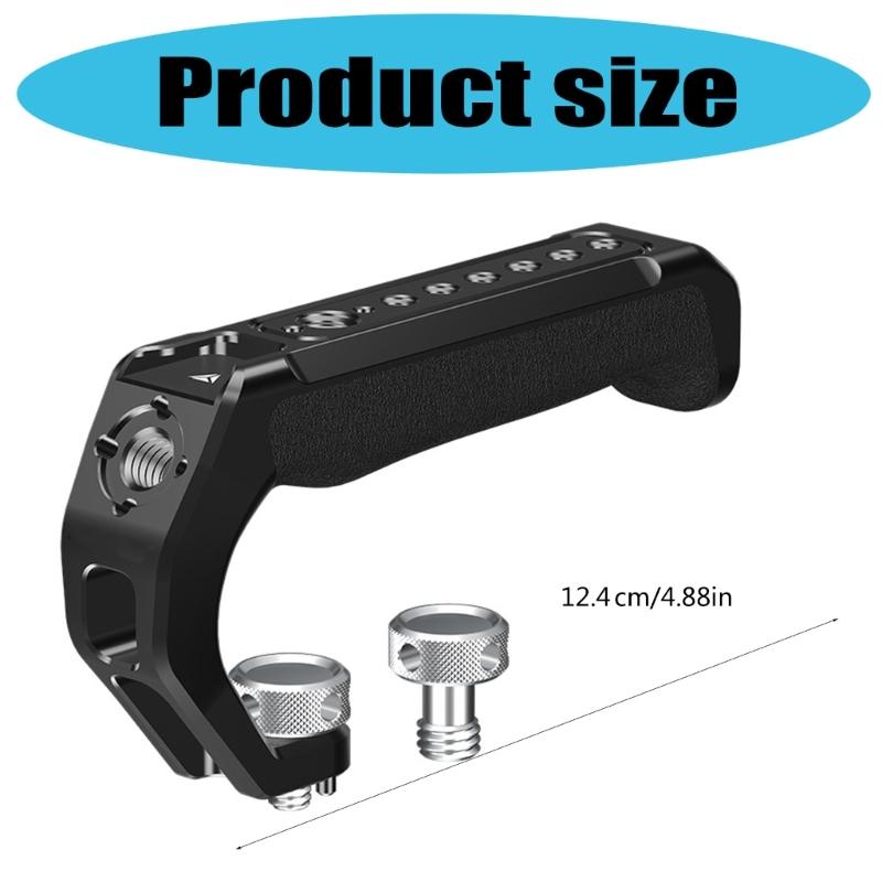 Aluminiowy Ergonomiczny Uchwyt Górny Kamery z Pokrętłem Szybkiego Zwalniania i Antypoślizgową Silikonową Konstrukcją Uchwytu Akcesoria