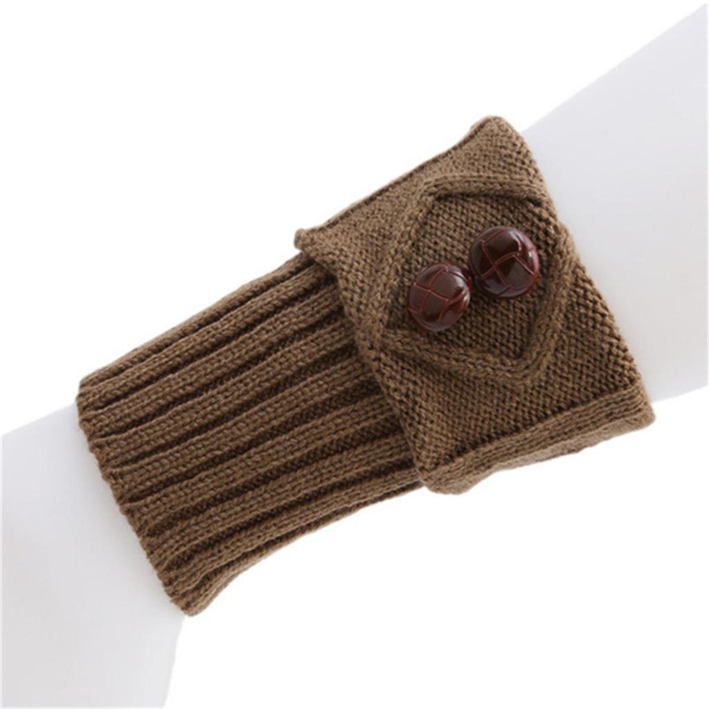 Autumn Winter Women Leg Warmers Socks Solid Color Sports Outdoor Knitted Boot Toppers 2 Button Fashion Boot Cover
