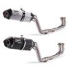 Applicable TMAX-530/560 Stainless Steel Exhaust with Carbon Head & Tail Sections