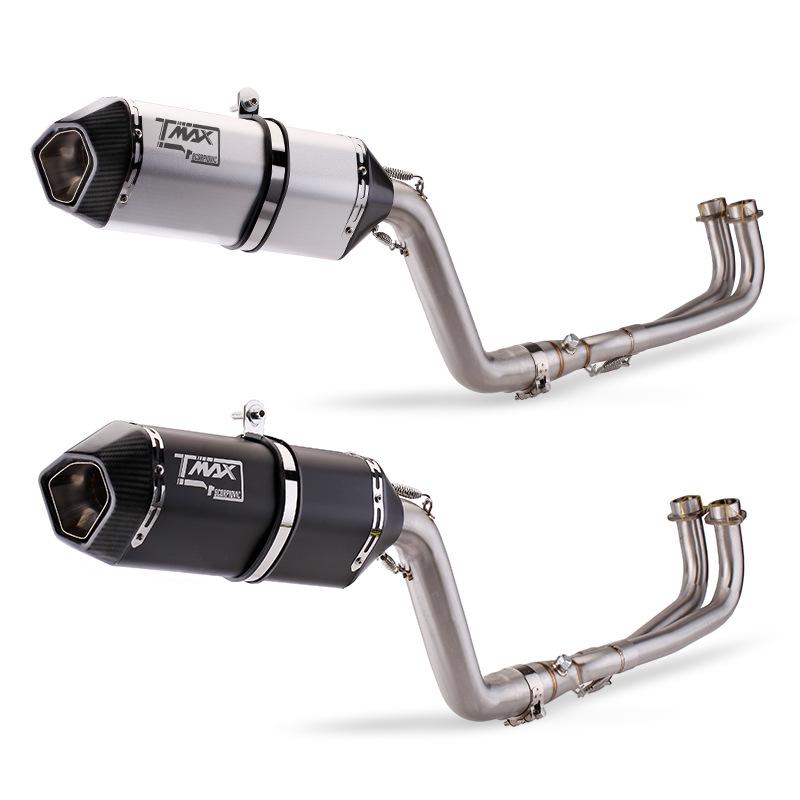 Applicable TMAX-530/560 Stainless Steel Exhaust with Carbon Head & Tail Sections