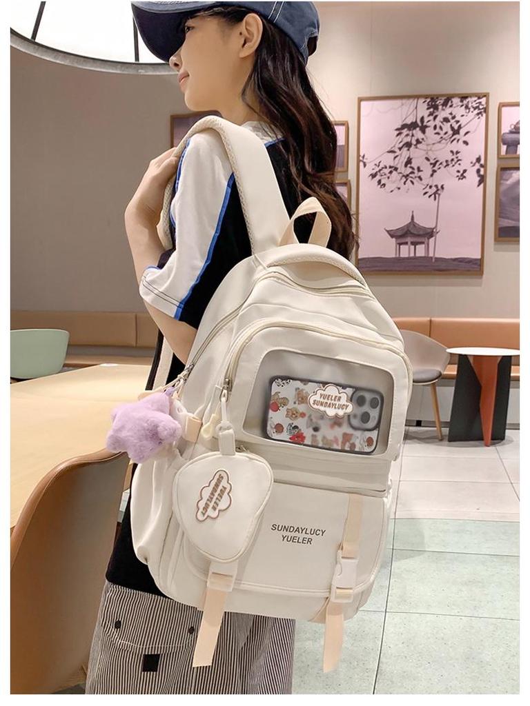 Sac à dos grande capacité pour fille mignonne style collège pour voyage et école