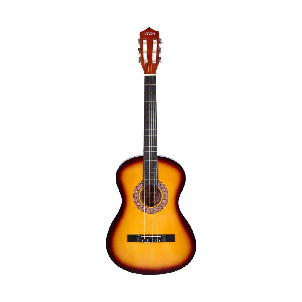 Classical Guitar, 960 mm, Wood Classical Guitar Starter Kit for Beginners, with Nylon Strings, Gig Bag, Strap, Tuner, Extra Strings, Pick, Capo,