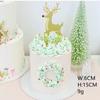 Golden Acrylic Christmas Tree Cake Toppers For Kids Christmas Party, Family Party, Xmas Cakes Decoration