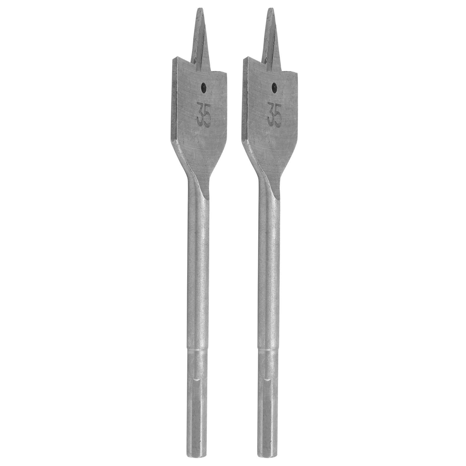 

2Pcs Spade Drill Bit Set Paddle Flat Bits HighCarbon Steel Woodworking Hand Tool Hardware 35mm