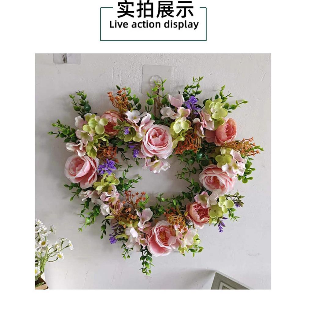 Wreaths For Front Door Wreath For Front Door Decorations Artificial Flower Wreath Rose Garlands For Home Party  Outdoor Indoor Decor Heart Wreath