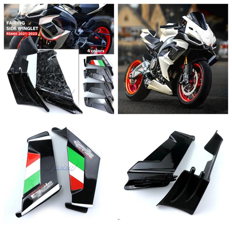 NEW For Aprilia RS660 Tuono 660    Motorcycle Side Winglet Spoiler Wind Flow Fixing Wing Front Fairing