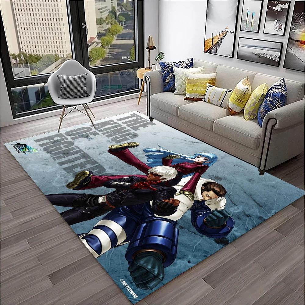 3D Retro Game King of Fighters Gamer Carpet Rug for Home Living Room Bedroom Sofa Doormat Decor,kids Area Rug Non-slip Floor Mat