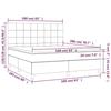 VidaXL Slat Bed Base with Mattress and LED, Upholstered Bed, Double Bed, Adult Bed for Interior Bedroom, 3136132