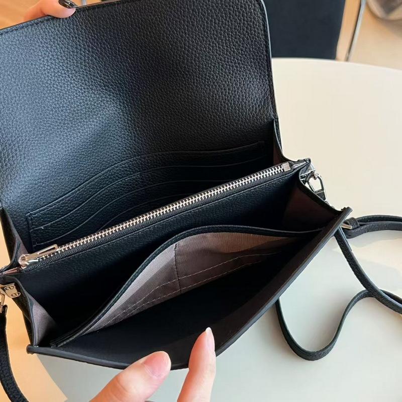 2025 New Leather I-buckle Long Three-fold Wallet First Layer Cowhide TOGO Leather Leather Wallet Cross-border Wholesale Trend