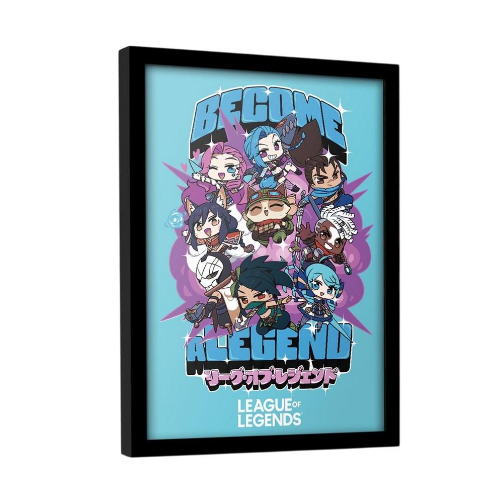 league of legends Become A Legend Framed Poster