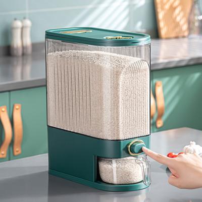 Convenient High Capacity Storage with Measuring Cup Rice Cylinder Food Storage Household Box Household Supplies Grain Dispenser