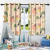 2pcs Fresh Flowers Plants Blackout Curtain Bedroom Privacy Partition Living Room Darkening Heat insulation Window Curtains