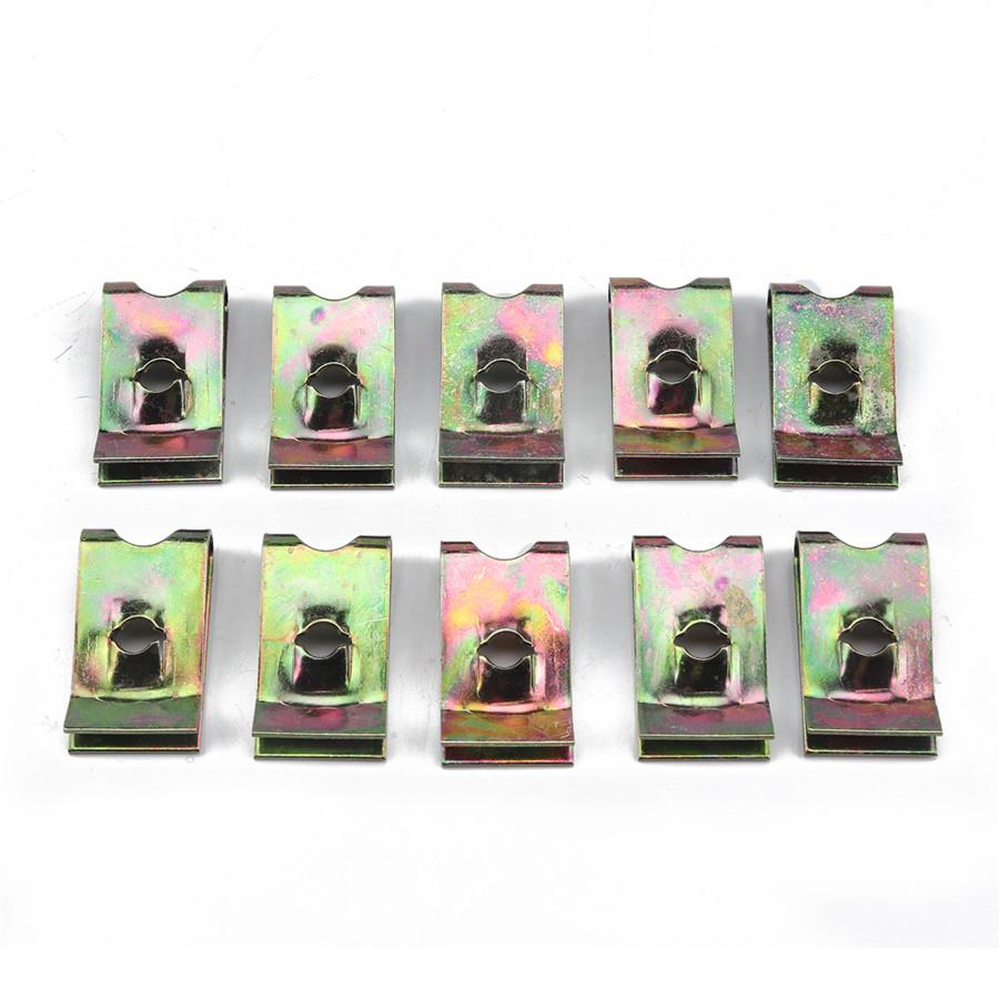 75PCS Universal Speed Fasteners Screw Size No.12 U Clips Spire Auto Captive Nut Clip Motorcycle Car