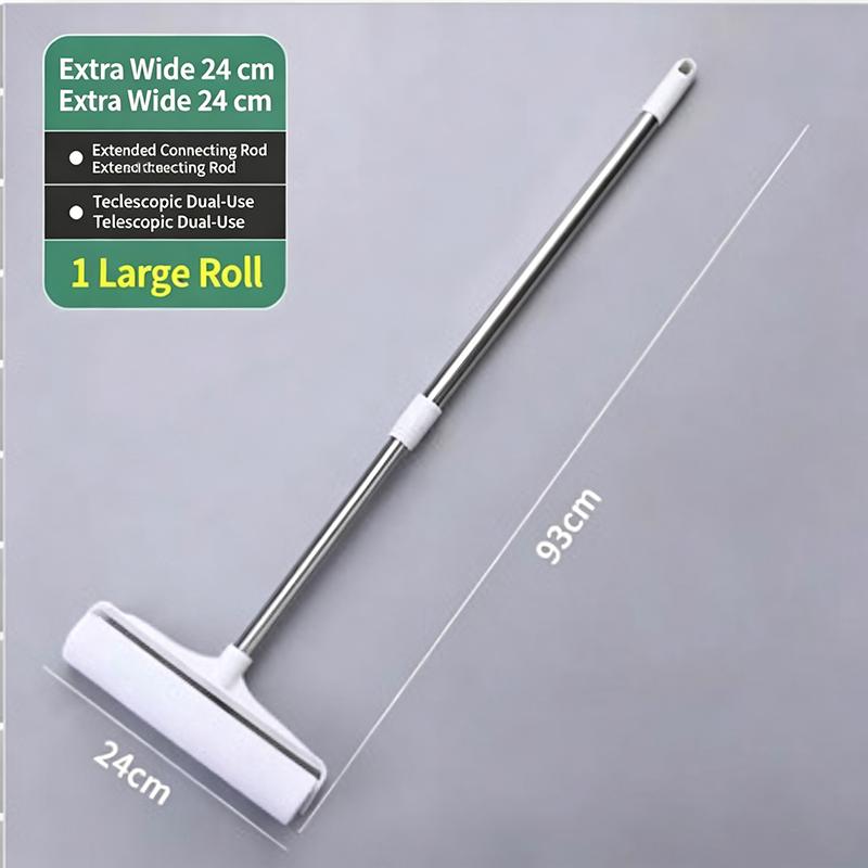 93cm Extendable Lint Roller with Adjustable Handle Powerful Pet Hair Remover Adhesive Sticky Cleaning Tool for Furniture Floors Carpets