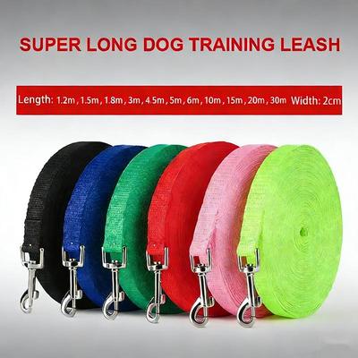 1.5 1.8 3 4.5 5 6 10 15 20 30 50M Solid Dog Leash For Large Dogs Pet Puppy Walking Training Lead Rope Big Dog Nylon Rope Long Leashes