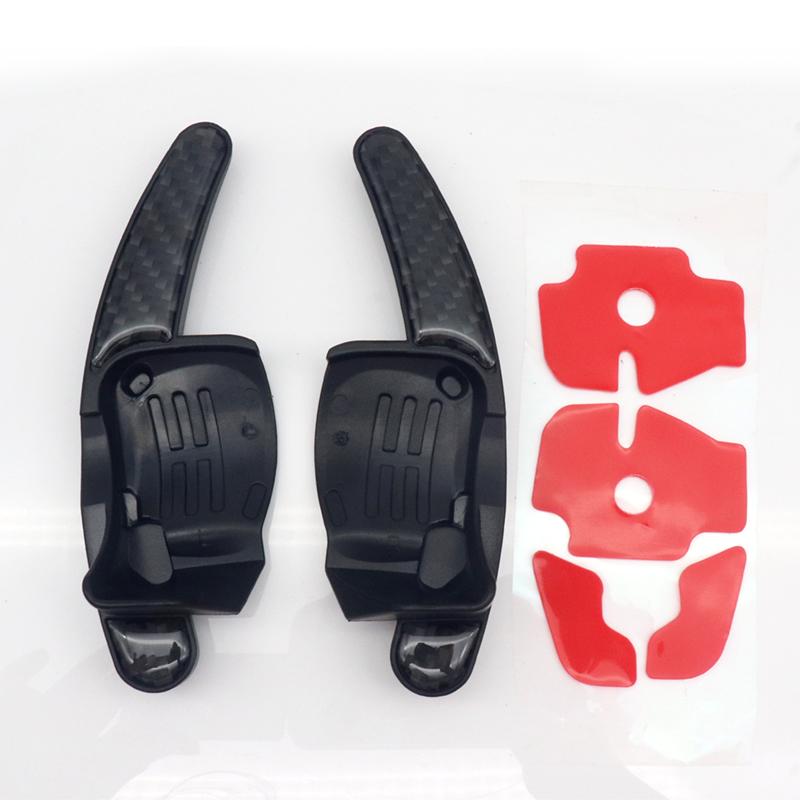 2Pcs For VW CC Golf 6 Passat B6 Jetta MK5 Car Steering Wheel Shifter Paddle Extensions ABS Blade Black Silver Auto Part