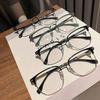 Men Ultra Light Half Frame Myopia Glasses Business Style Anti Blue Light Eyewear 0~-4.0 Diopters