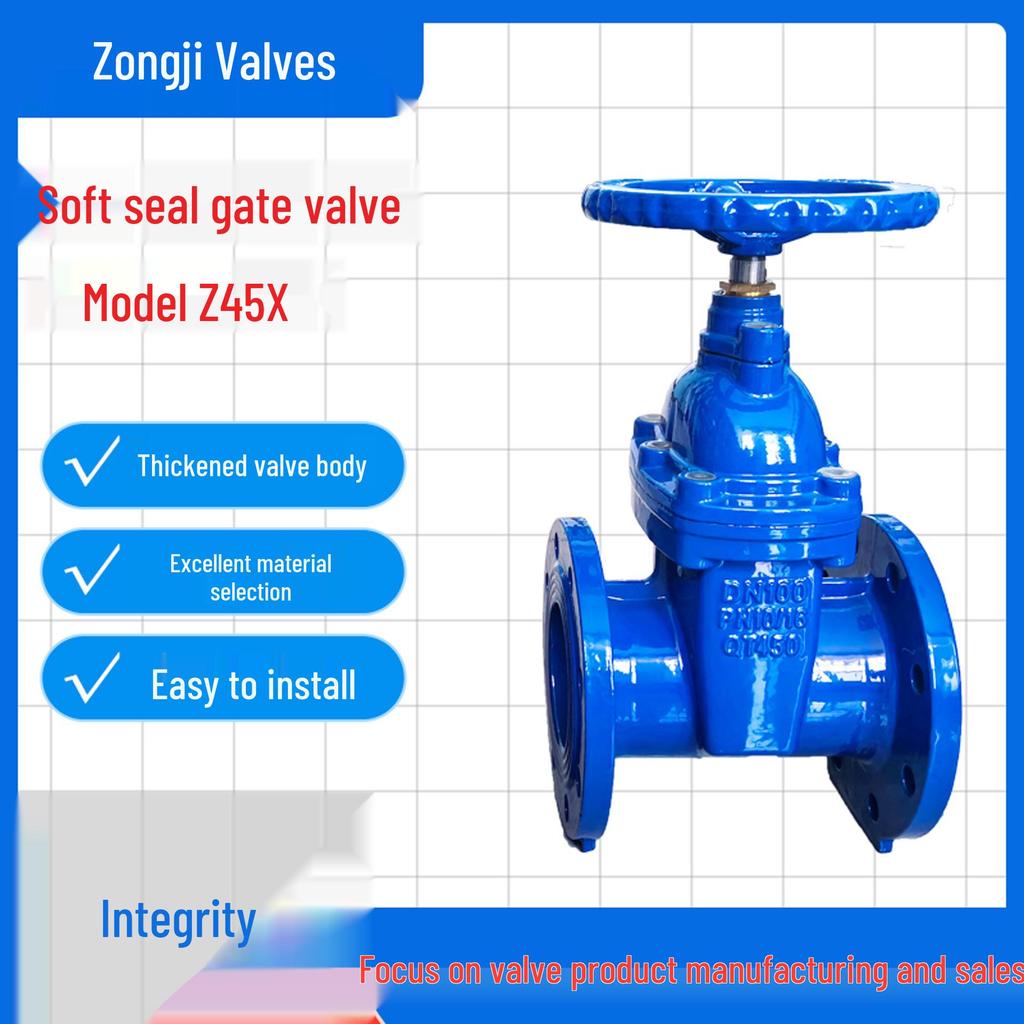 German Standard Ductile Iron Soft-Sealed Flanged Gate Valve for Tap Water & Fire Protection