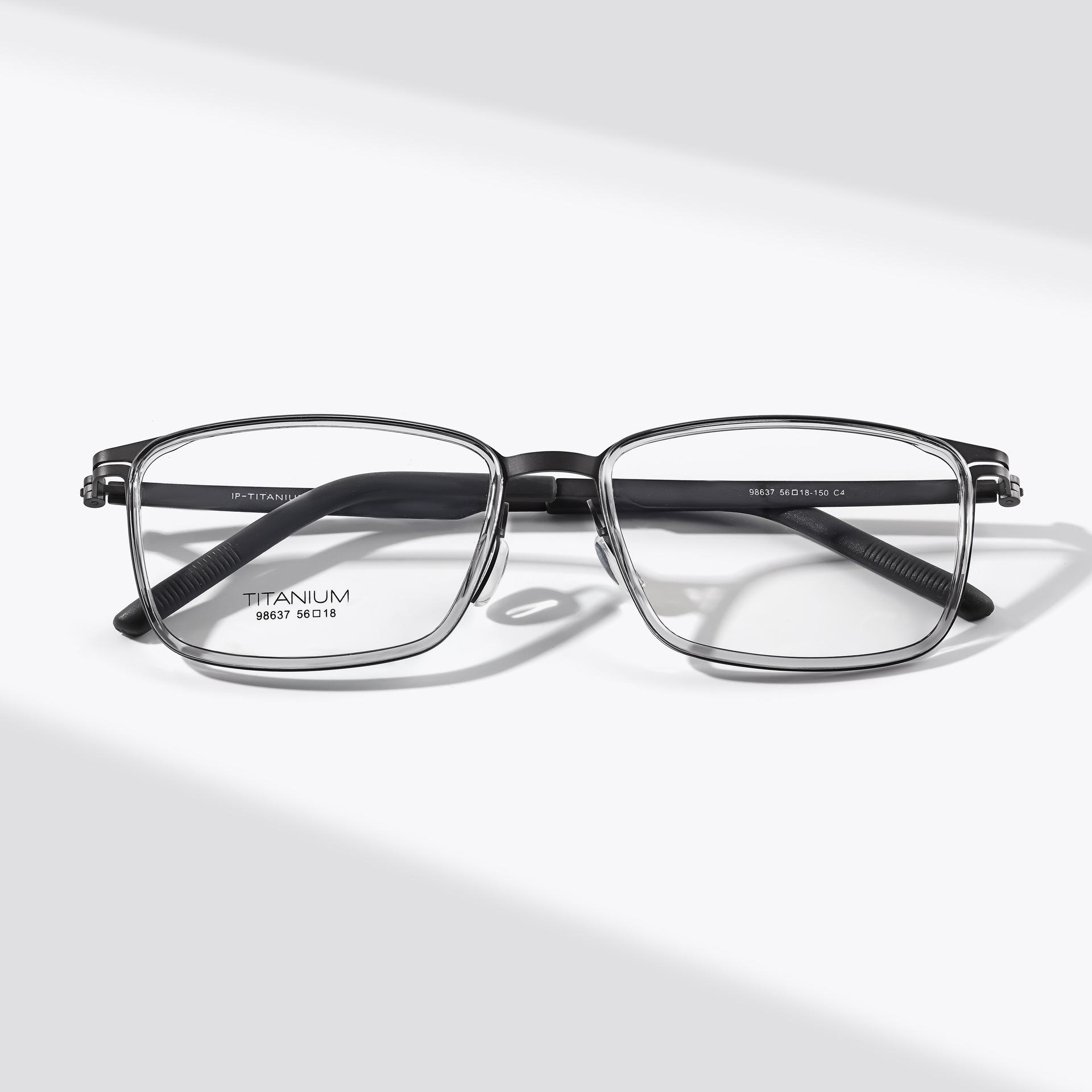 

Danish Design Pure Titanium Full Frame Men Square Glasses Ultra Light Business Elite Eyeglass Retro Eyewear Korean No Lens темно-сірий