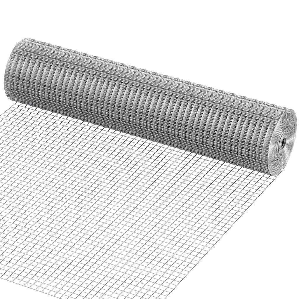 Hardware Cloth, 1/2 inch 24in x 25 ft 19 Gauge, Hot Dipped Galvanized Wire Mesh Roll, Chicken Wire Fencing, Wire Mesh for Rabbit Cages, Garden, Small