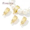 5/10pcs/lot 18K Gold Plated Pendant Connectors Bail Clasps Brass Pendants Clip Pinch For DIY Necklace Jewelry Making Supplies