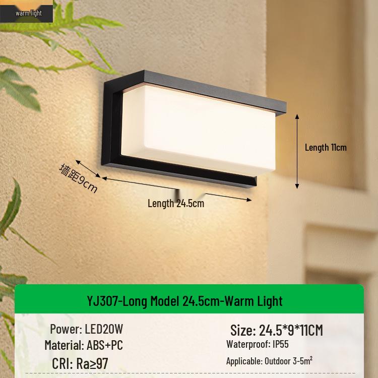 LED Waterproof Outdoor Wall Lamp for Balcony, Villa, Courtyard, and Bedroom - Modern Chinese Style
