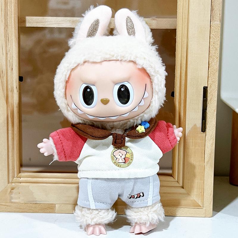 

Официальная 17-сантиметровая виниловая кукла Лабубу со сменной одеждой и брелоком Suitable for 17cm Labubu (Doll not included)